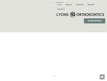 Tablet Screenshot of lyonsorthodontics.com